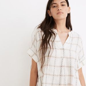 Lakeline Popover Shirt in Windowpane Jacquard